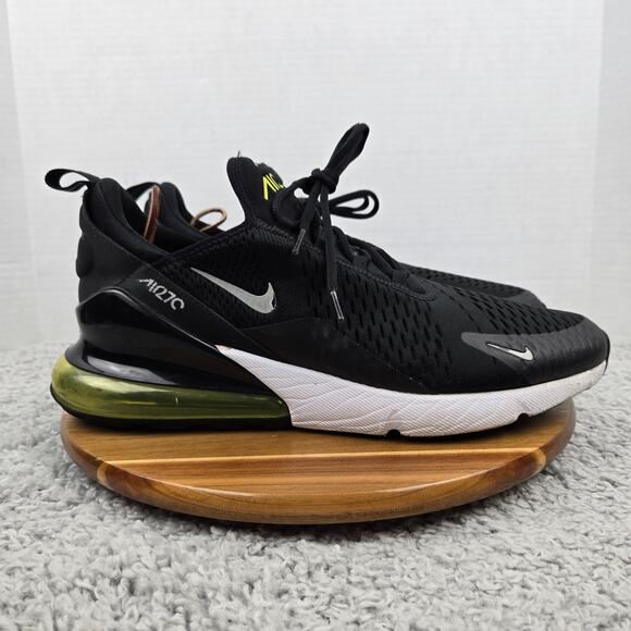 Nike Men 14 Air Max 270 Black Opti Yellow Casual Daily Gym Sneaker FN8006-001 - Picture 3 of 12